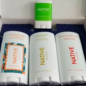 NATIVE Deodorant Lot of 4 items